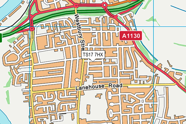 TS17 7HX map - OS VectorMap District (Ordnance Survey)