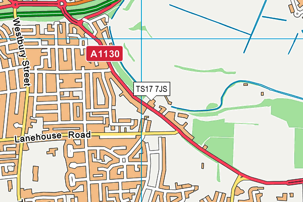 TS17 7JS map - OS VectorMap District (Ordnance Survey)