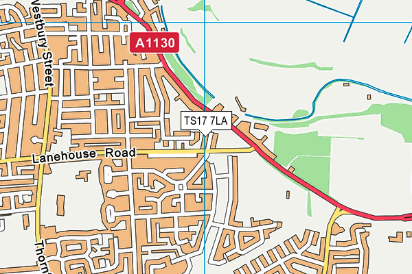 TS17 7LA map - OS VectorMap District (Ordnance Survey)