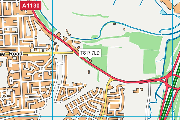 TS17 7LD map - OS VectorMap District (Ordnance Survey)