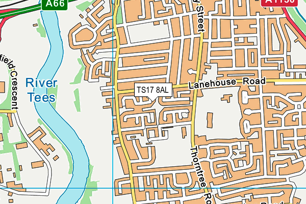 TS17 8AL map - OS VectorMap District (Ordnance Survey)