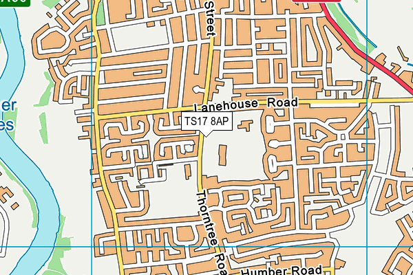 Mandale Mill Primary School map (TS17 8AP) - OS VectorMap District (Ordnance Survey)