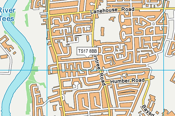 TS17 8BB map - OS VectorMap District (Ordnance Survey)