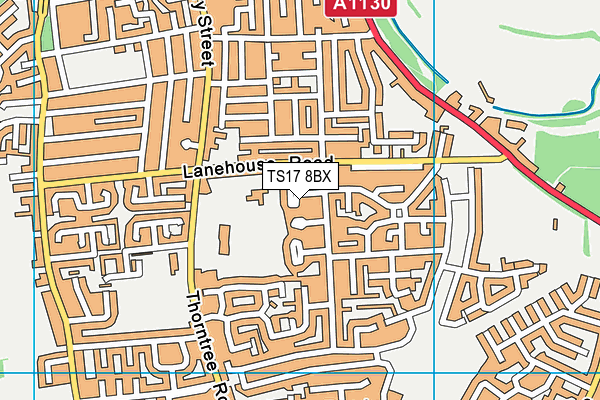 TS17 8BX map - OS VectorMap District (Ordnance Survey)