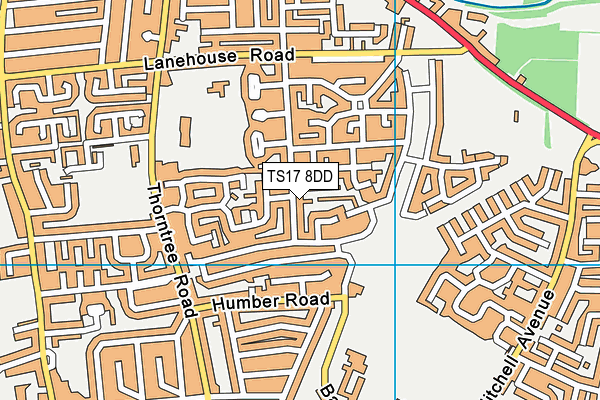 TS17 8DD map - OS VectorMap District (Ordnance Survey)