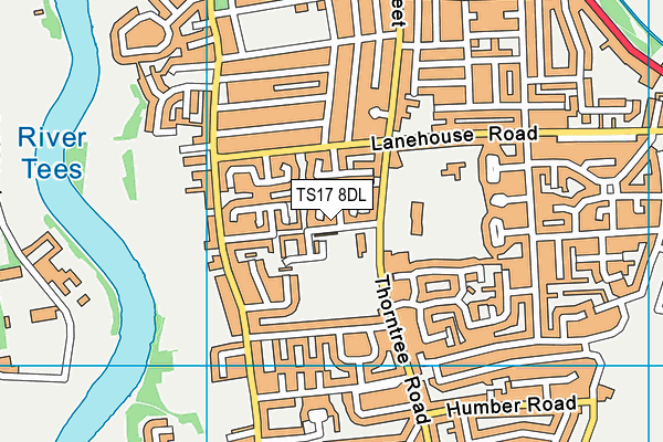 TS17 8DL map - OS VectorMap District (Ordnance Survey)