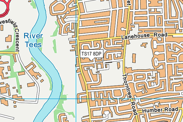 TS17 8DP map - OS VectorMap District (Ordnance Survey)