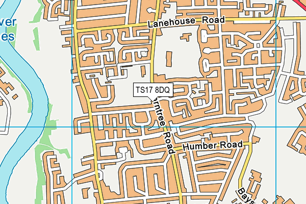 TS17 8DQ map - OS VectorMap District (Ordnance Survey)