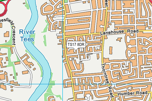 TS17 8DR map - OS VectorMap District (Ordnance Survey)