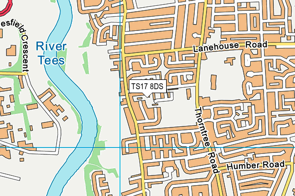 TS17 8DS map - OS VectorMap District (Ordnance Survey)