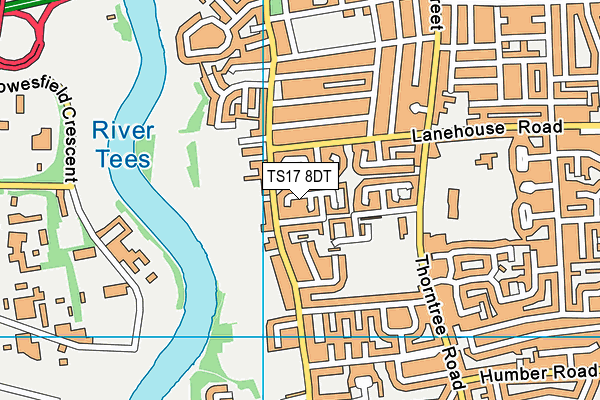 TS17 8DT map - OS VectorMap District (Ordnance Survey)
