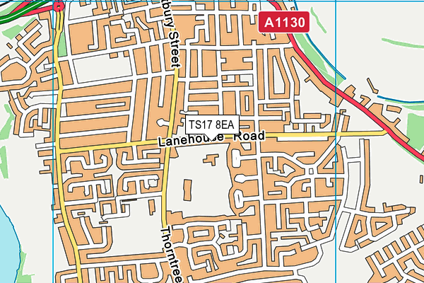 TS17 8EA map - OS VectorMap District (Ordnance Survey)