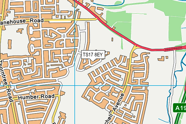 TS17 8EY map - OS VectorMap District (Ordnance Survey)