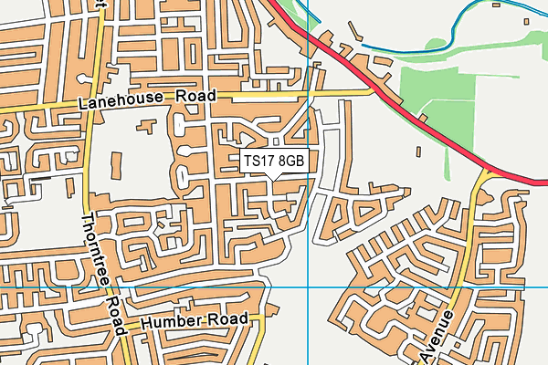 TS17 8GB map - OS VectorMap District (Ordnance Survey)