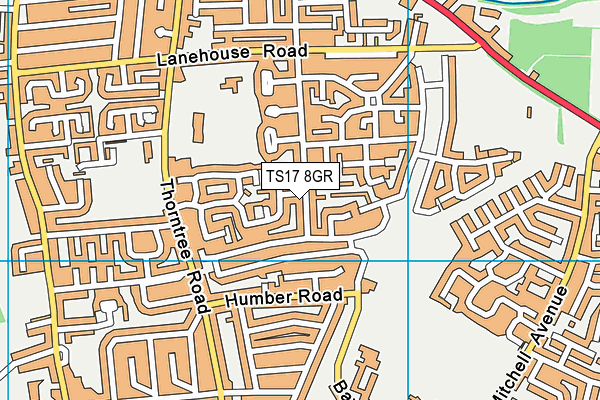 TS17 8GR map - OS VectorMap District (Ordnance Survey)