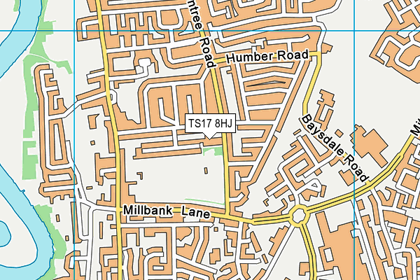 TS17 8HJ map - OS VectorMap District (Ordnance Survey)