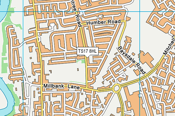 TS17 8HL map - OS VectorMap District (Ordnance Survey)