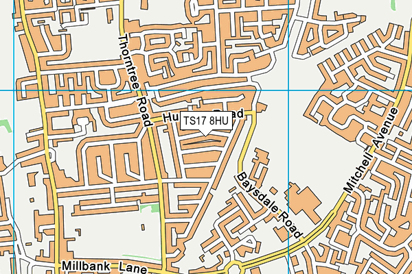 TS17 8HU map - OS VectorMap District (Ordnance Survey)