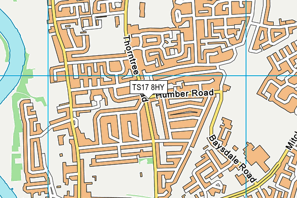 TS17 8HY map - OS VectorMap District (Ordnance Survey)