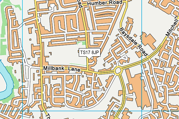 TS17 8JP map - OS VectorMap District (Ordnance Survey)