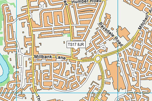 TS17 8JR map - OS VectorMap District (Ordnance Survey)