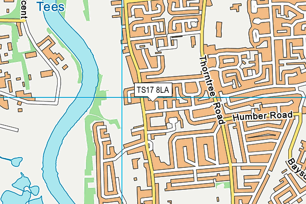 TS17 8LA map - OS VectorMap District (Ordnance Survey)