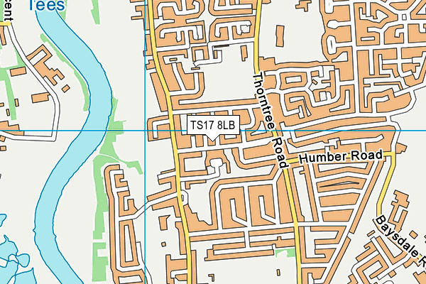 TS17 8LB map - OS VectorMap District (Ordnance Survey)