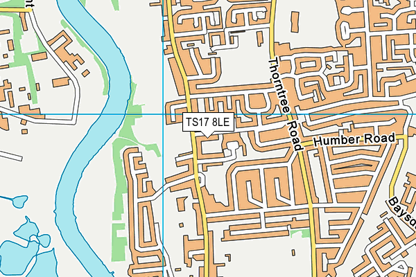 TS17 8LE map - OS VectorMap District (Ordnance Survey)