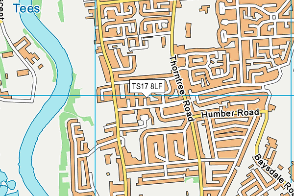 TS17 8LF map - OS VectorMap District (Ordnance Survey)
