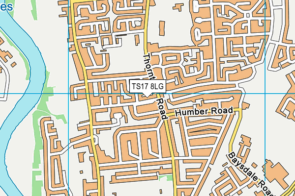 TS17 8LG map - OS VectorMap District (Ordnance Survey)