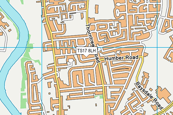 TS17 8LH map - OS VectorMap District (Ordnance Survey)