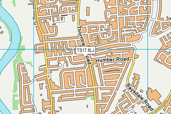 TS17 8LJ map - OS VectorMap District (Ordnance Survey)
