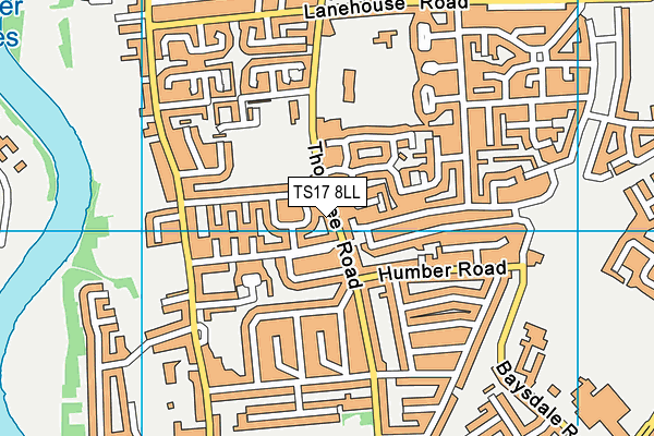 TS17 8LL map - OS VectorMap District (Ordnance Survey)