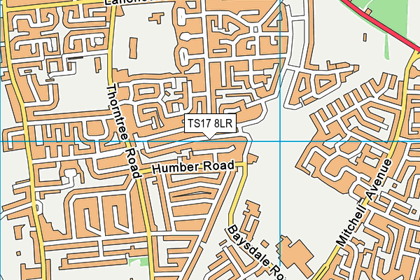 TS17 8LR map - OS VectorMap District (Ordnance Survey)