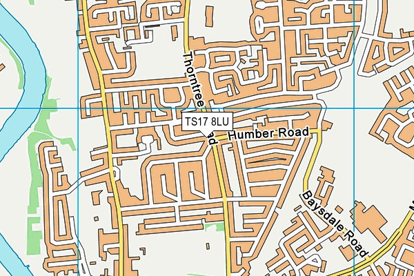 TS17 8LU map - OS VectorMap District (Ordnance Survey)