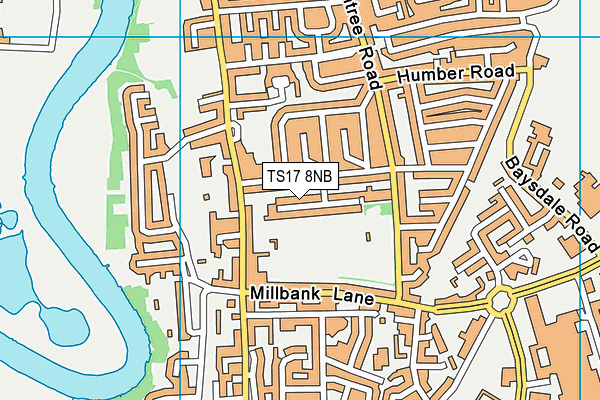 TS17 8NB map - OS VectorMap District (Ordnance Survey)