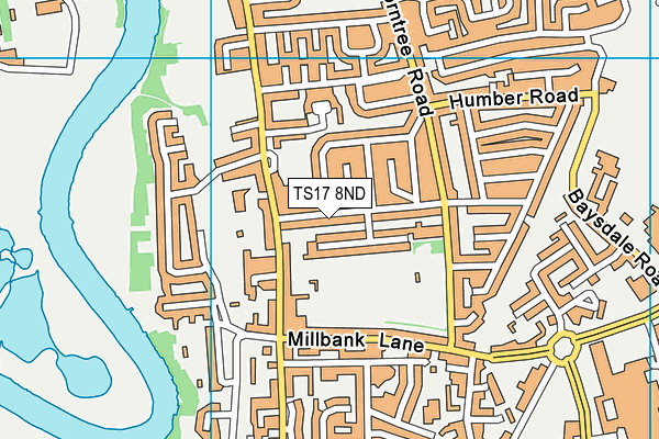 TS17 8ND map - OS VectorMap District (Ordnance Survey)