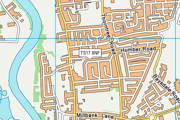 TS17 8NF map - OS VectorMap District (Ordnance Survey)