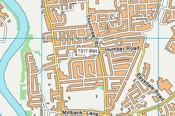 TS17 8NH map - OS VectorMap District (Ordnance Survey)