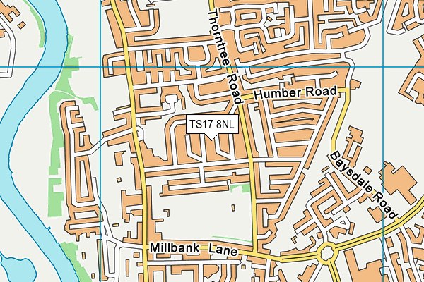 TS17 8NL map - OS VectorMap District (Ordnance Survey)
