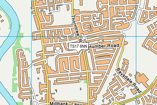 TS17 8NN map - OS VectorMap District (Ordnance Survey)