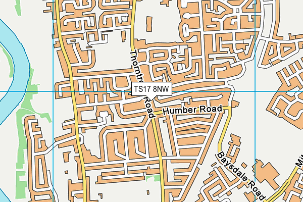 TS17 8NW map - OS VectorMap District (Ordnance Survey)