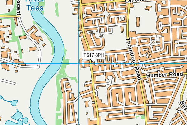 TS17 8PH map - OS VectorMap District (Ordnance Survey)