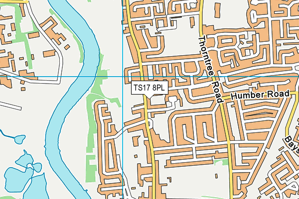 TS17 8PL map - OS VectorMap District (Ordnance Survey)