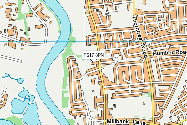 TS17 8PN map - OS VectorMap District (Ordnance Survey)