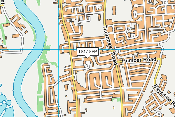 TS17 8PP map - OS VectorMap District (Ordnance Survey)