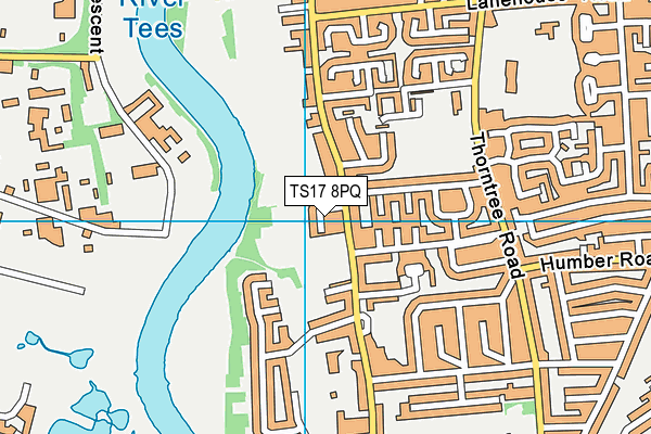 TS17 8PQ map - OS VectorMap District (Ordnance Survey)