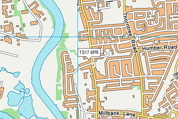 TS17 8PR map - OS VectorMap District (Ordnance Survey)