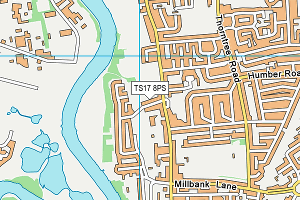 TS17 8PS map - OS VectorMap District (Ordnance Survey)