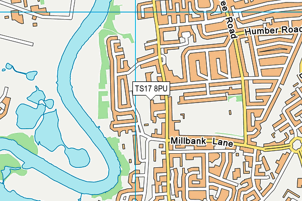 TS17 8PU map - OS VectorMap District (Ordnance Survey)